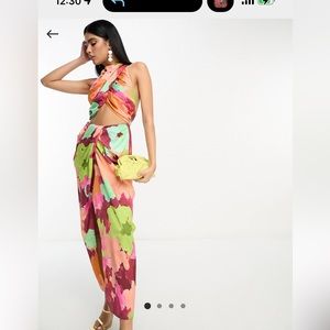 Cut out halter dress